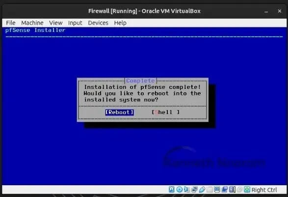 Unmounting pfSense ISO before reboot